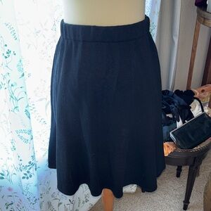 St. John Elegant Black Knit A-Line Skirt